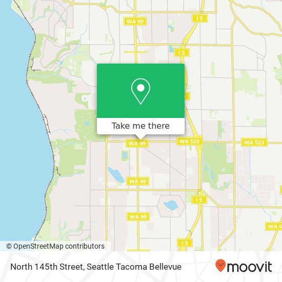 North 145th Street, N 145th St, Shoreline, WA 98133, USA map