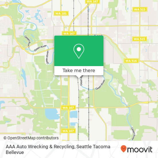 Mapa de AAA Auto Wrecking & Recycling, 26311 78th Ave S