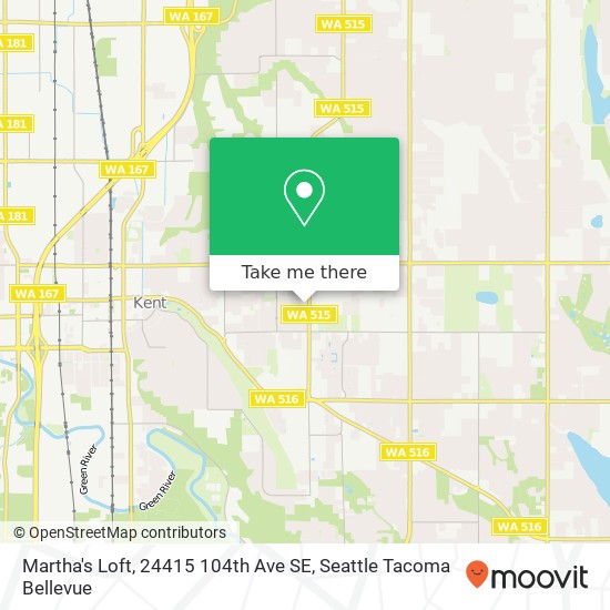 Mapa de Martha's Loft, 24415 104th Ave SE