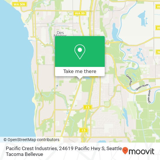 Mapa de Pacific Crest Industries, 24619 Pacific Hwy S