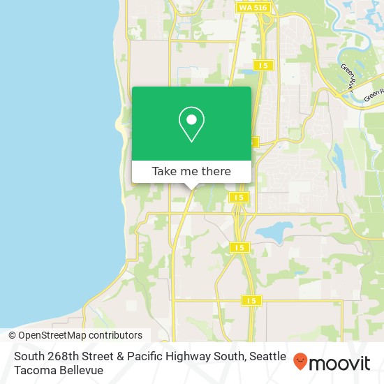 South 268th Street & Pacific Highway South, S 268th St & Pacific Hwy S, Des Moines, WA 98198, USA map