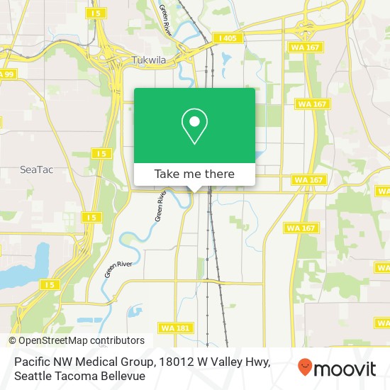 Mapa de Pacific NW Medical Group, 18012 W Valley Hwy