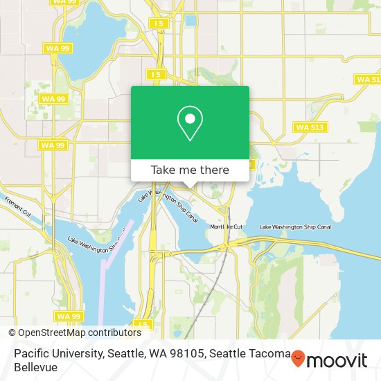 Mapa de Pacific University, Seattle, WA 98105