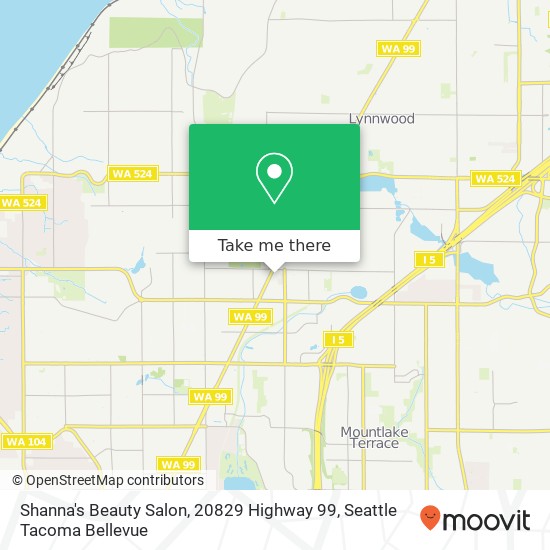 Mapa de Shanna's Beauty Salon, 20829 Highway 99