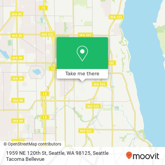 Mapa de 1959 NE 120th St, Seattle, WA 98125