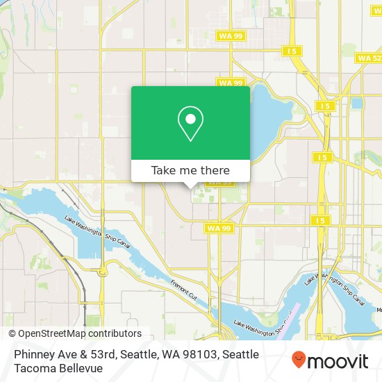 Mapa de Phinney Ave & 53rd, Seattle, WA 98103