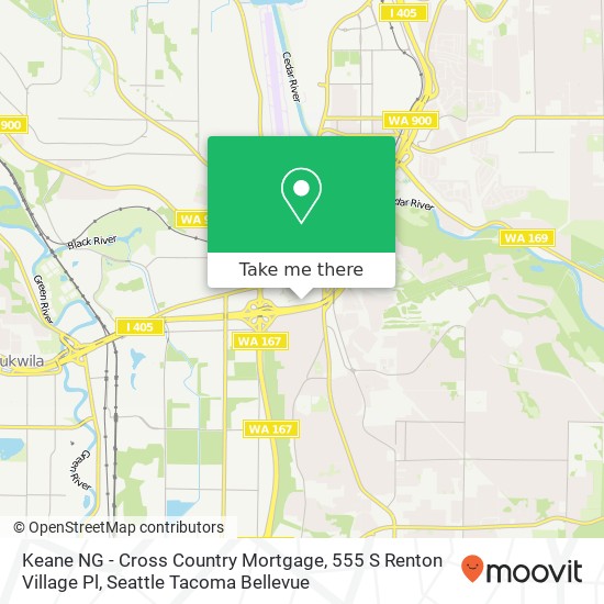 Keane NG - Cross Country Mortgage, 555 S Renton Village Pl map