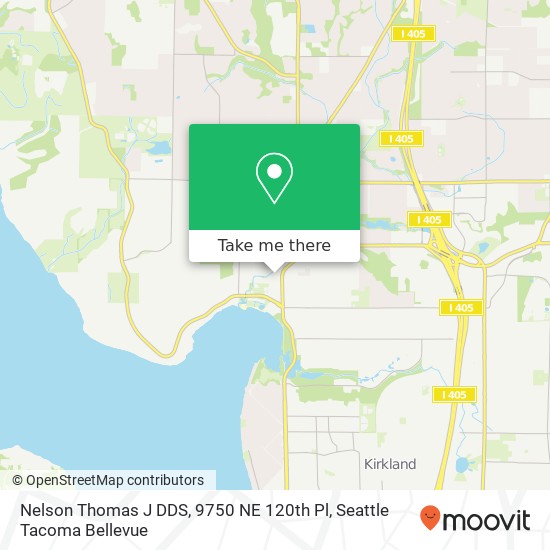 Nelson Thomas J DDS, 9750 NE 120th Pl map