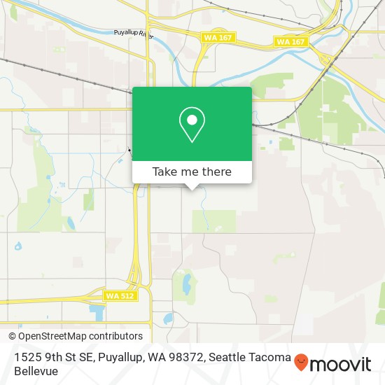 Mapa de 1525 9th St SE, Puyallup, WA 98372