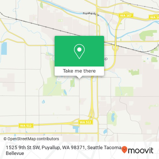 Mapa de 1525 9th St SW, Puyallup, WA 98371