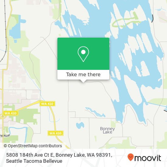 Mapa de 5808 184th Ave Ct E, Bonney Lake, WA 98391