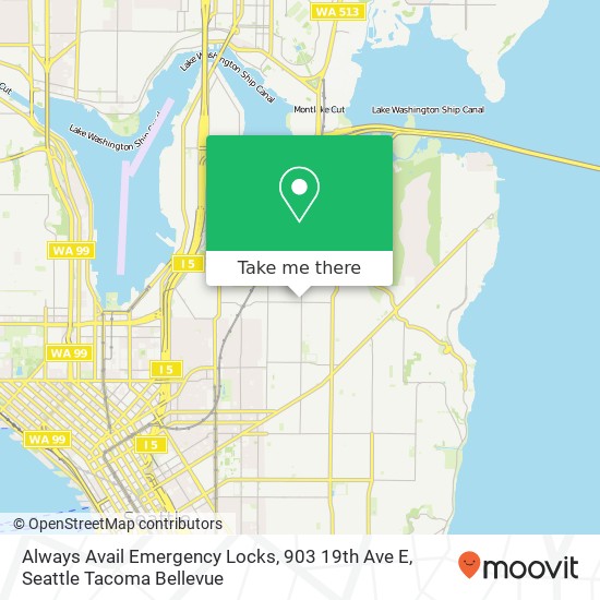Mapa de Always Avail Emergency Locks, 903 19th Ave E