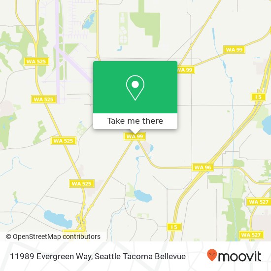 Mapa de 11989 Evergreen Way, 11989 Evergreen Way, Everett, WA 98204, USA