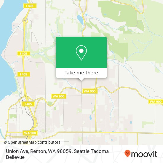 Mapa de Union Ave, Renton, WA 98059