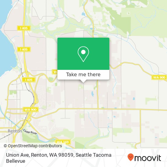 Mapa de Union Ave, Renton, WA 98059