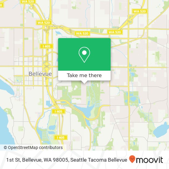 1st St, Bellevue, WA 98005 map