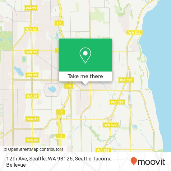 Mapa de 12th Ave, Seattle, WA 98125