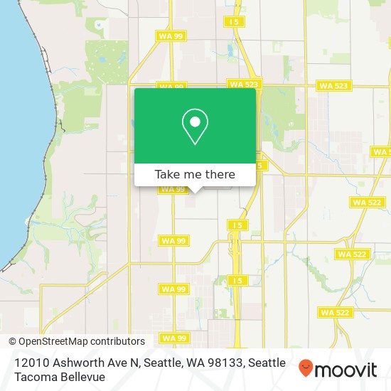 Mapa de 12010 Ashworth Ave N, Seattle, WA 98133