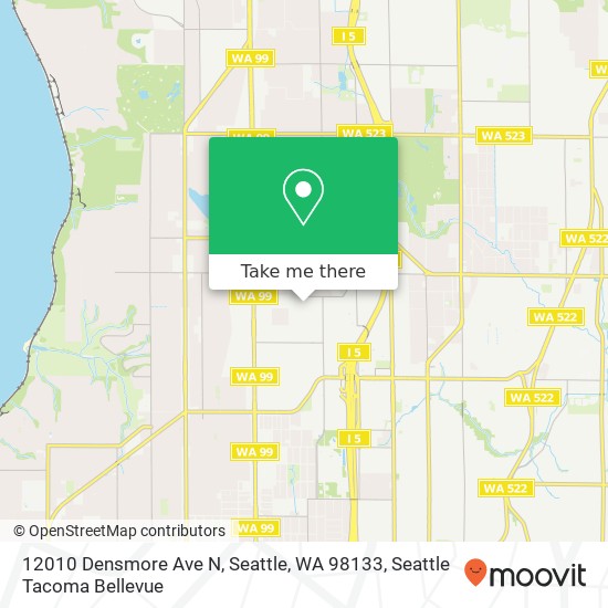 Mapa de 12010 Densmore Ave N, Seattle, WA 98133