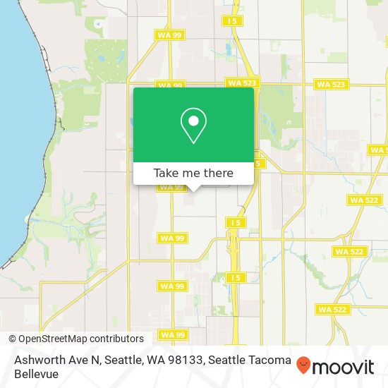 Mapa de Ashworth Ave N, Seattle, WA 98133