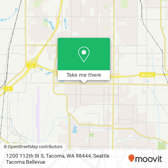 Mapa de 1200 112th St S, Tacoma, WA 98444
