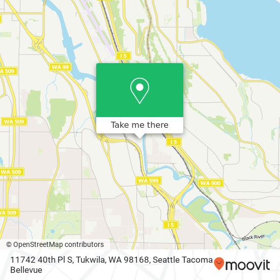 Mapa de 11742 40th Pl S, Tukwila, WA 98168