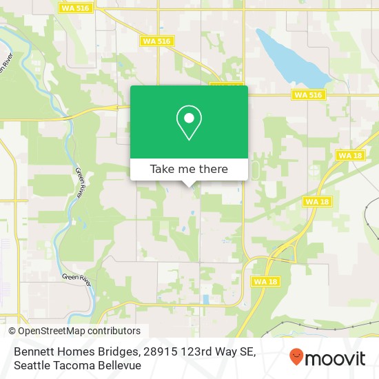 Mapa de Bennett Homes Bridges, 28915 123rd Way SE