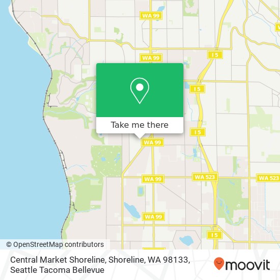 Mapa de Central Market Shoreline, Shoreline, WA 98133