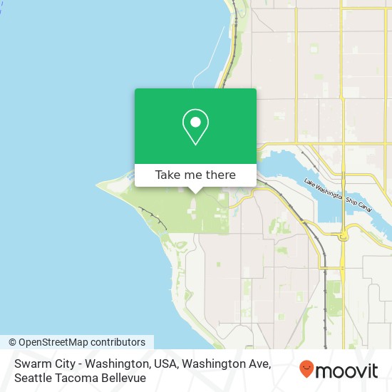 Swarm City - Washington, USA, Washington Ave map