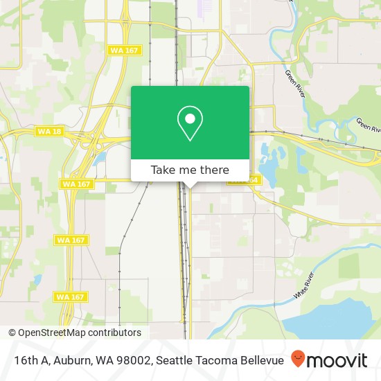 Mapa de 16th A, Auburn, WA 98002