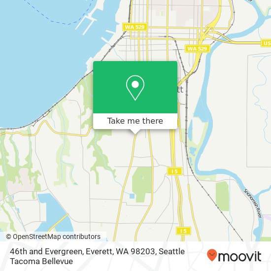 46th and Evergreen, Everett, WA 98203 map