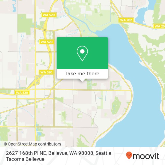 2627 168th Pl NE, Bellevue, WA 98008 map