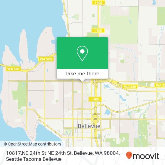 Mapa de 10817,NE 24th St NE 24th St, Bellevue, WA 98004