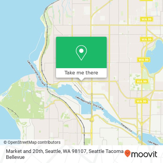 Mapa de Market and 20th, Seattle, WA 98107
