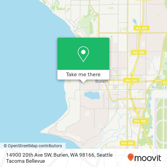 Mapa de 14900 20th Ave SW, Burien, WA 98166