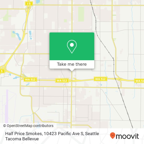 Half Price Smokes, 10423 Pacific Ave S map