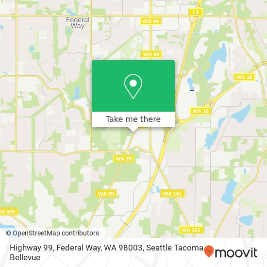 Highway 99, Federal Way, WA 98003 map