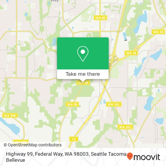 Mapa de Highway 99, Federal Way, WA 98003