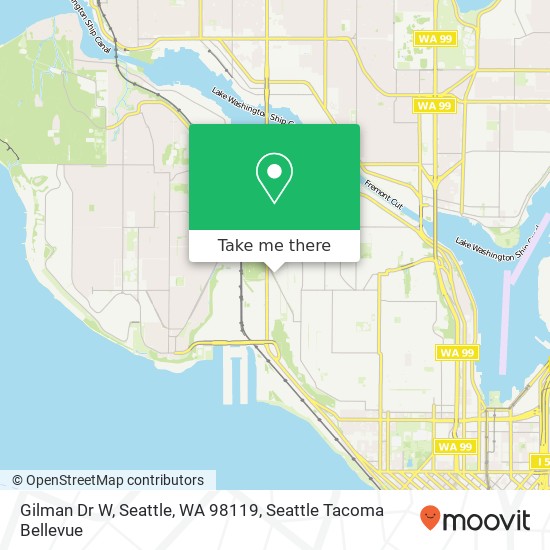 Mapa de Gilman Dr W, Seattle, WA 98119