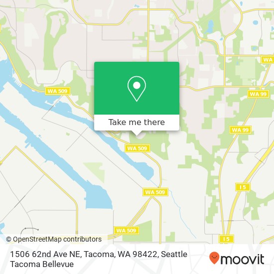 Mapa de 1506 62nd Ave NE, Tacoma, WA 98422