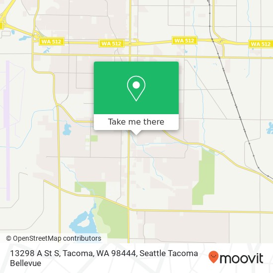 Mapa de 13298 A St S, Tacoma, WA 98444