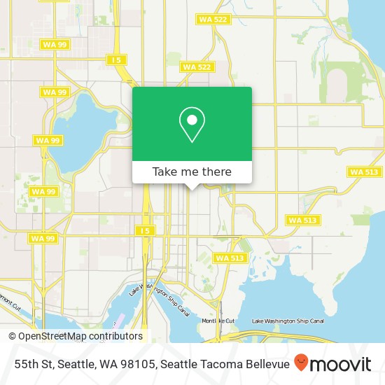 55th St, Seattle, WA 98105 map