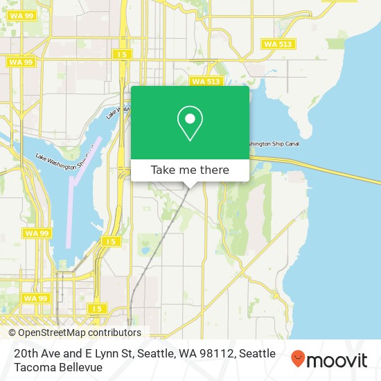 Mapa de 20th Ave and E Lynn St, Seattle, WA 98112