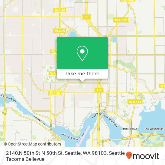 Mapa de 2140,N 50th St N 50th St, Seattle, WA 98103