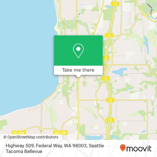 Mapa de Highway 509, Federal Way, WA 98003