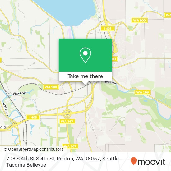 Mapa de 708,S 4th St S 4th St, Renton, WA 98057