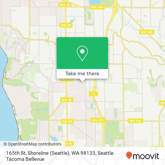 165th St, Shoreline (Seattle), WA 98133 map