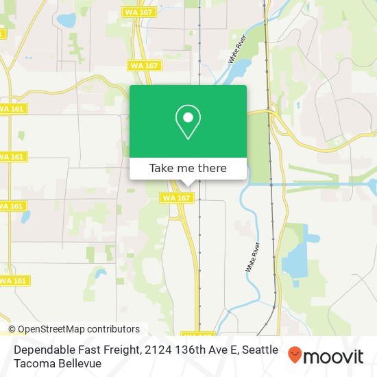 Mapa de Dependable Fast Freight, 2124 136th Ave E