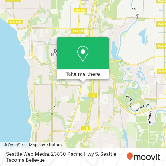 Mapa de Seattle Web Media, 23830 Pacific Hwy S