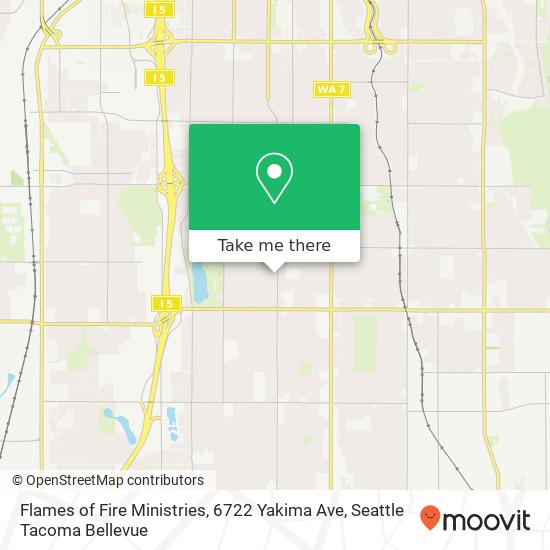 Flames of Fire Ministries, 6722 Yakima Ave map